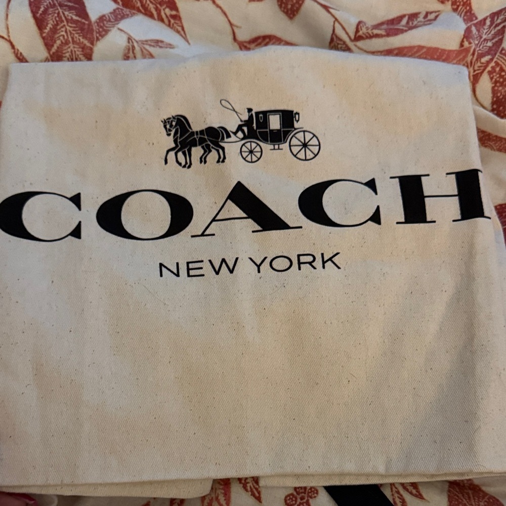 Coach Cream Dust Bag with Black Logo - Picture 3 of 7